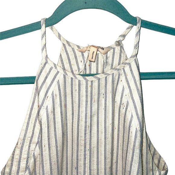 Rebecca Taylor La Vie Halter Dress Womens Size 00 Cotton Striped Ruffle India - Picture 2 of 13